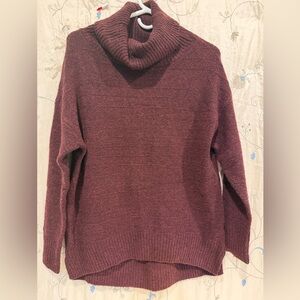 Old Navy Women's Maroon Cowl Neck Sweater